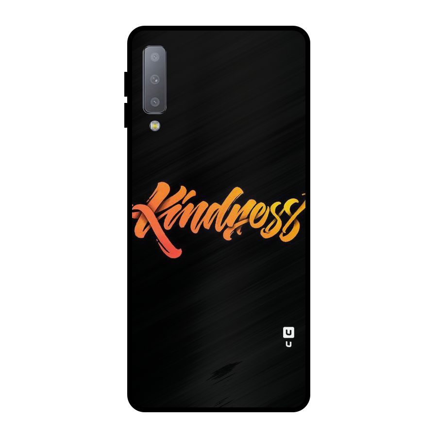 Kindness Metal Back Case for Galaxy A7 (2018)