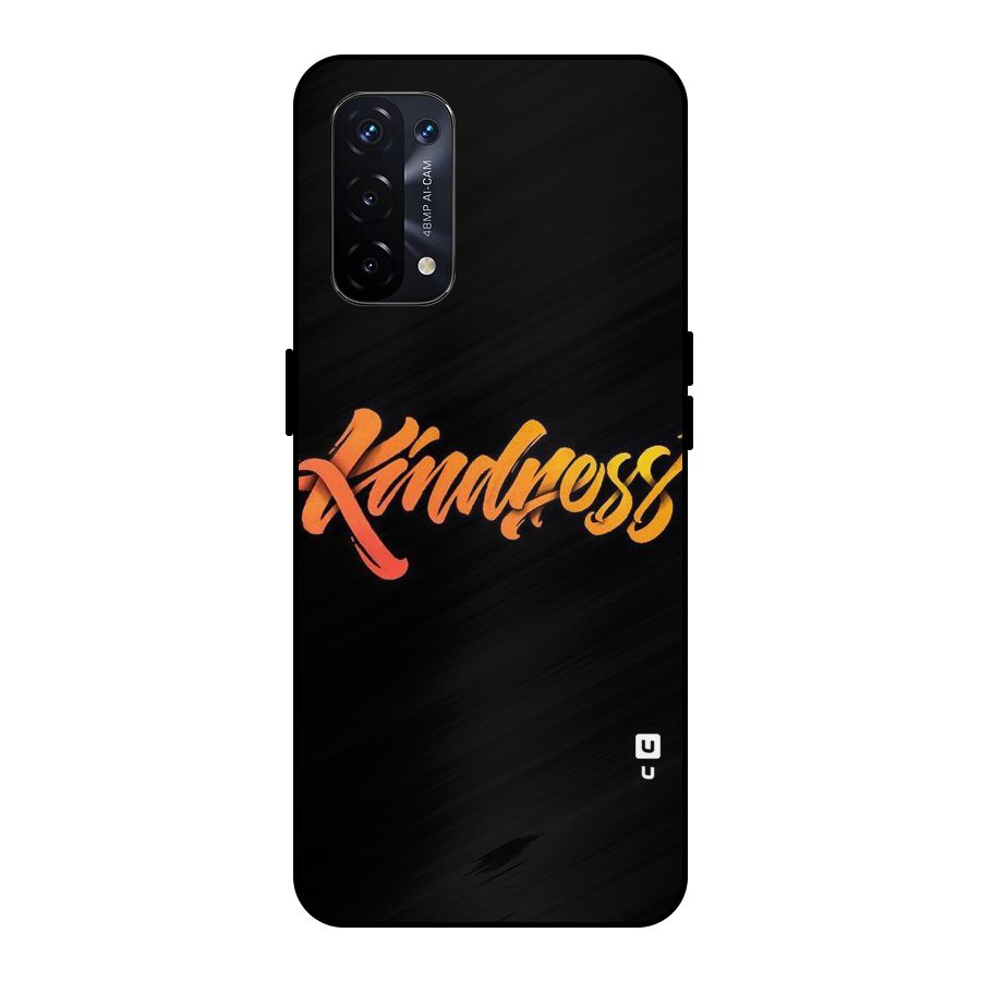 Kindness Metal Back Case for Oppo A74 5G