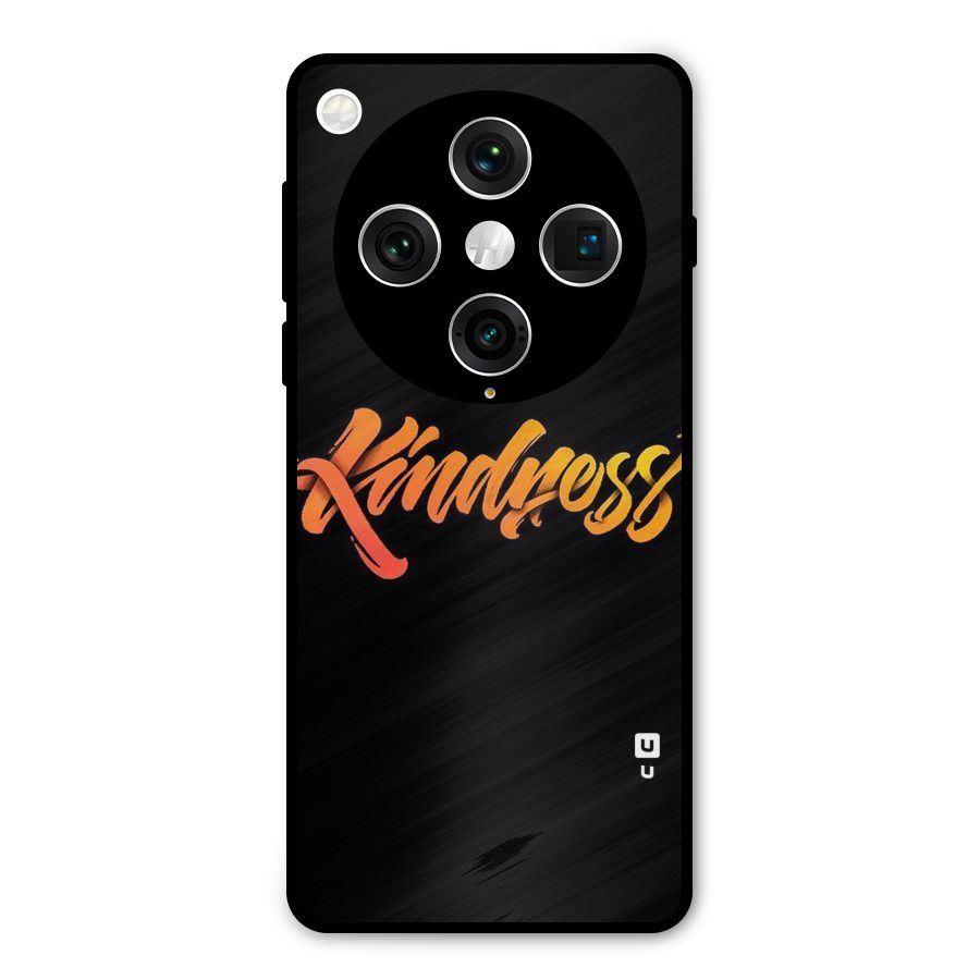 Kindness Metal Back Case for Oppo Find X8 Pro