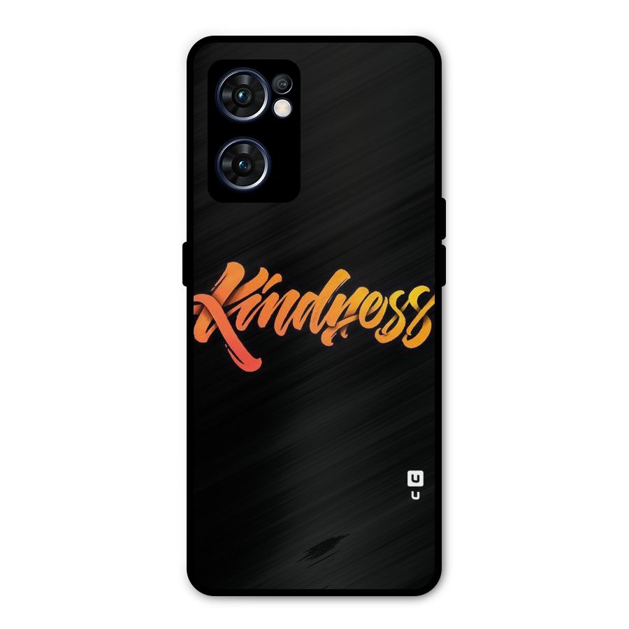 Kindness Metal Back Case for Oppo Reno7 5G