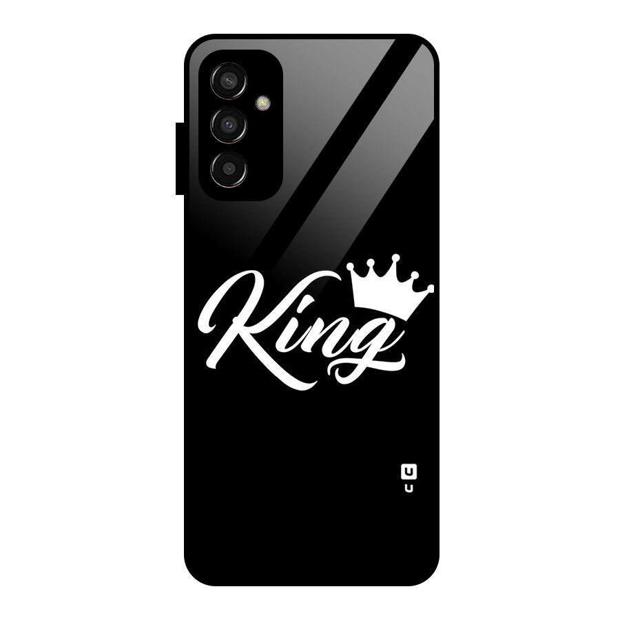 King Crown Typography Glass Back Case for Galaxy F13