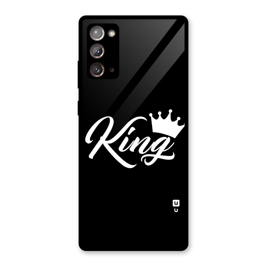 King Crown Typography Glass Back Case for Galaxy Note 20