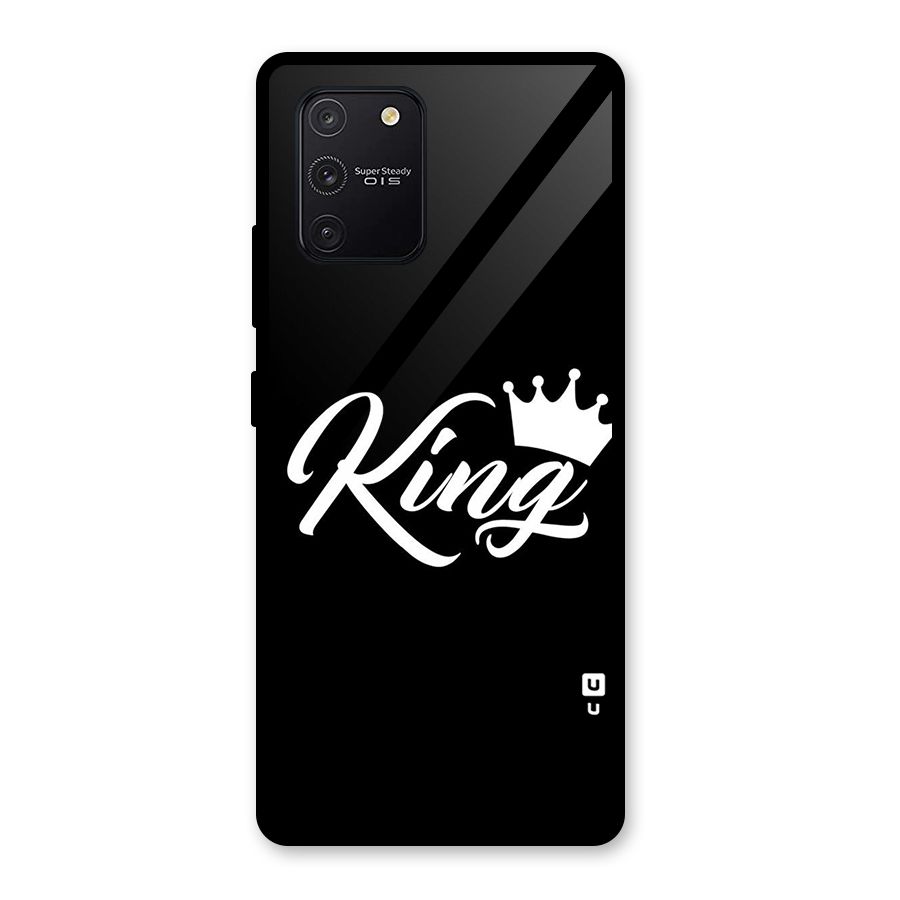 King Crown Typography Glass Back Case for Galaxy S10 Lite