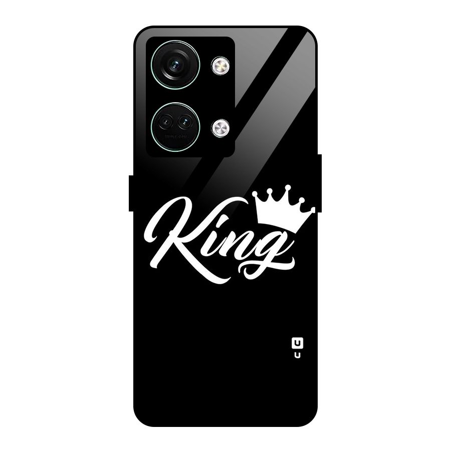 King Crown Typography Glass Back Case for Oneplus Nord 3