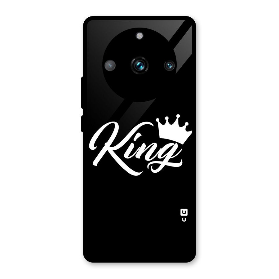King Crown Typography Glass Back Case for Realme 11 Pro Plus