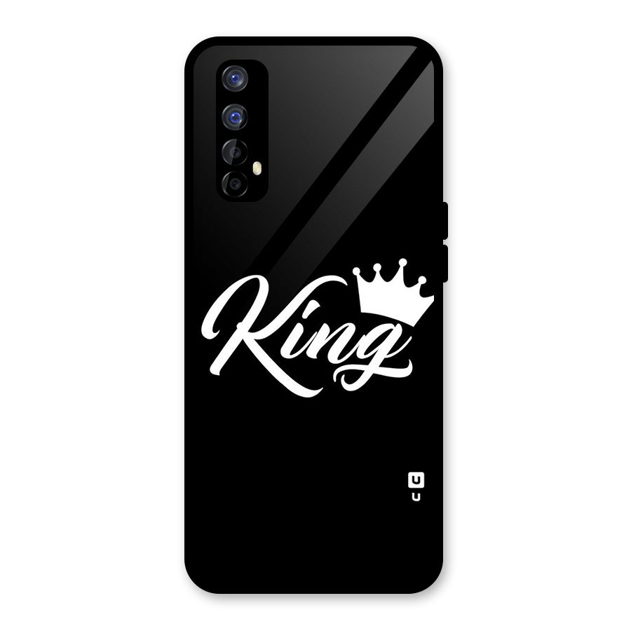 King Crown Typography Glass Back Case for Realme 7