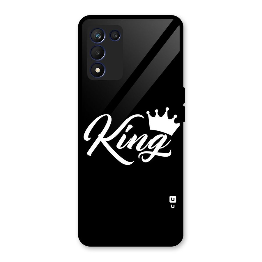 King Crown Typography Glass Back Case for Realme 9 5G Speed