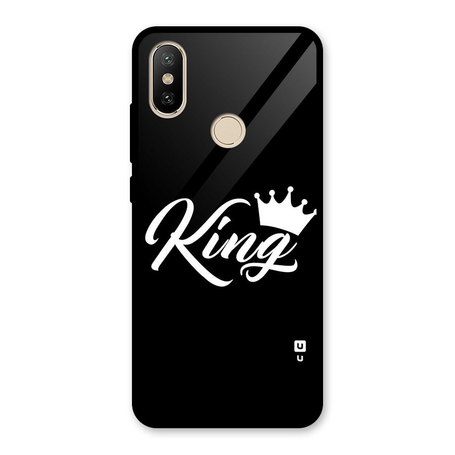King Crown Typography Glass Back Case for Redmi A2