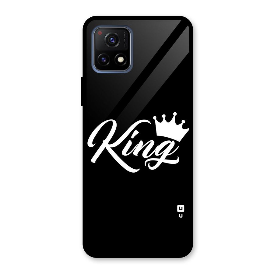 King Crown Typography Glass Back Case for Vivo Y72 5G