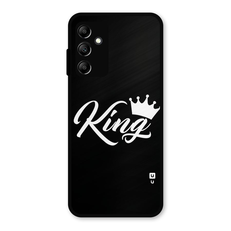 King Crown Typography Metal Back Case for Galaxy A14 5G