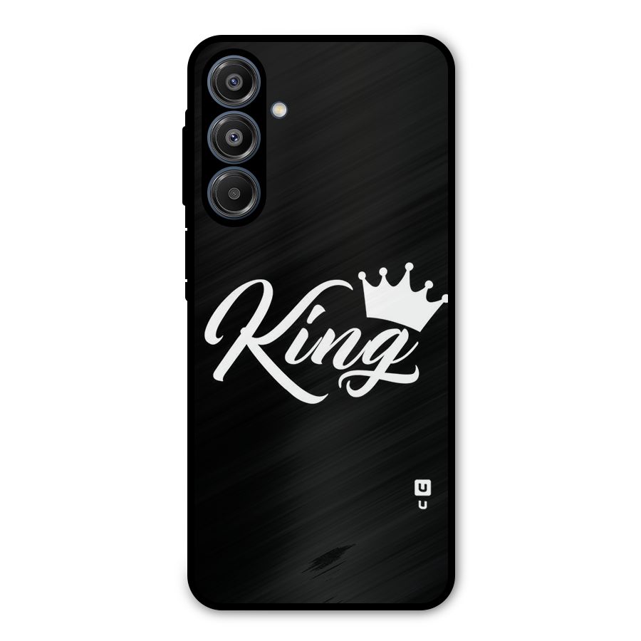 King Crown Typography Metal Back Case for Galaxy A16 5G