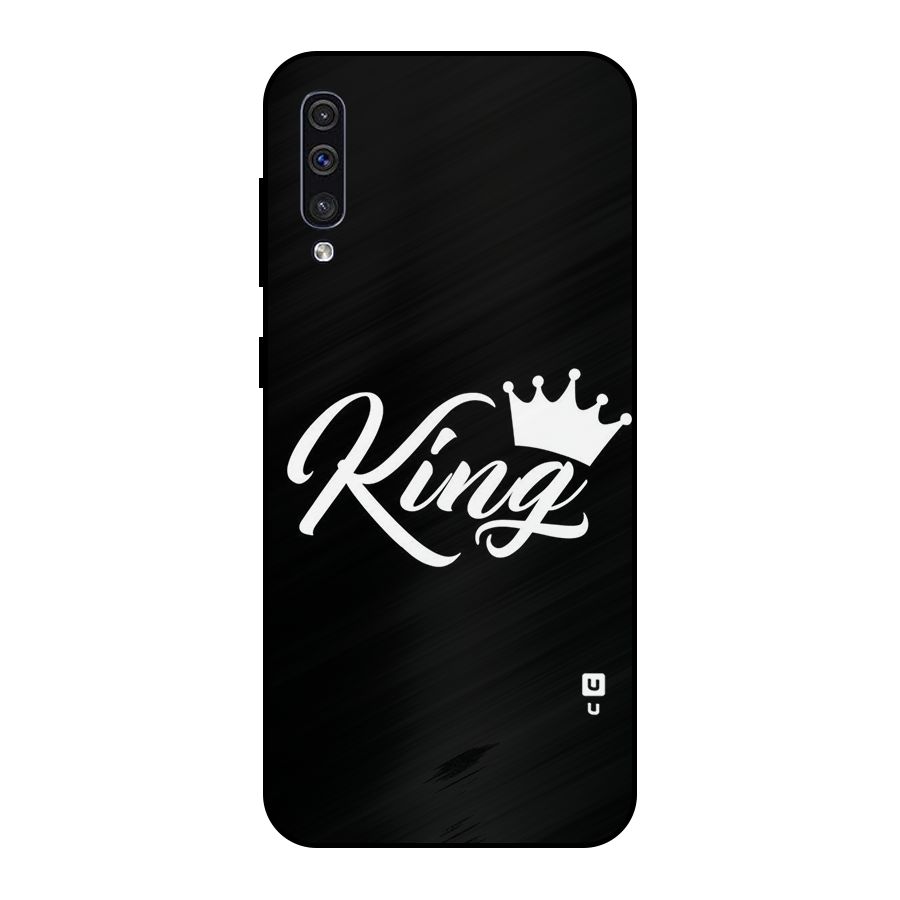 King Crown Typography Metal Back Case for Galaxy A50s