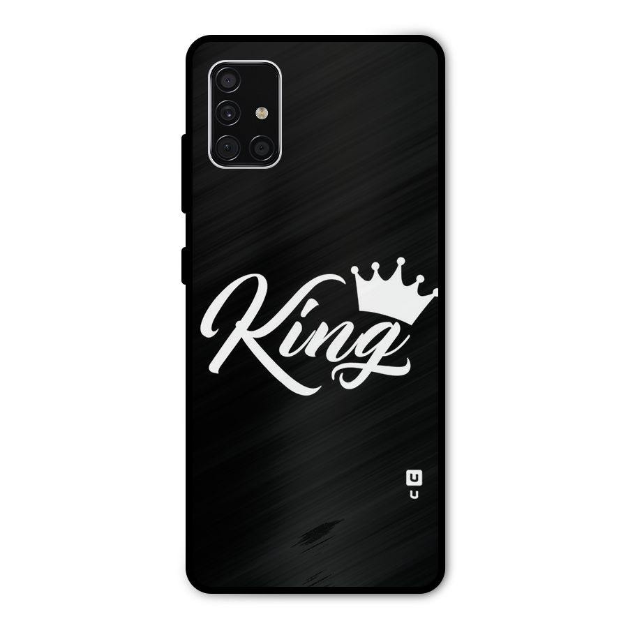 King Crown Typography Metal Back Case for Galaxy A51