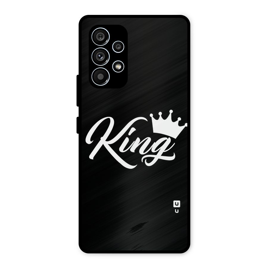King Crown Typography Metal Back Case for Galaxy A53 5G