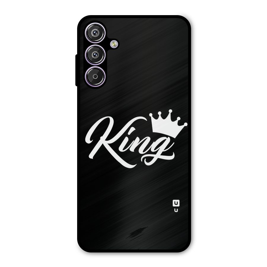King Crown Typography Metal Back Case for Galaxy F15