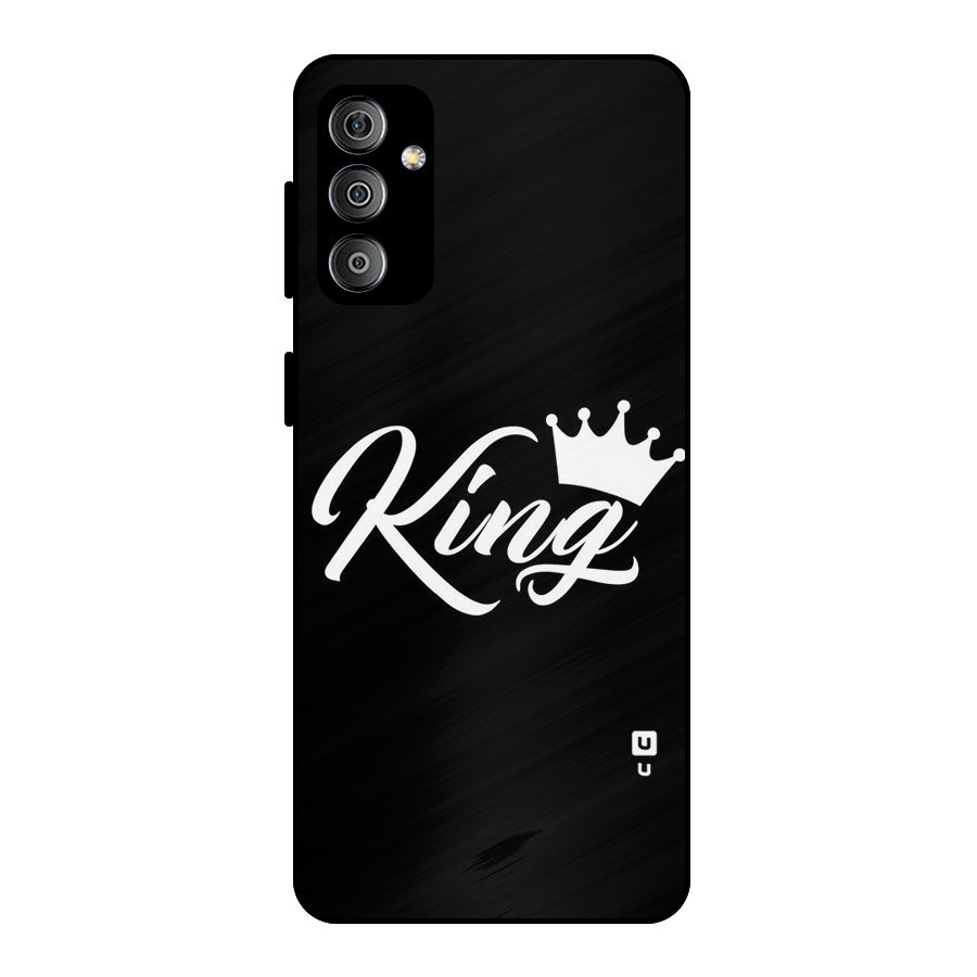 King Crown Typography Metal Back Case for Galaxy F23