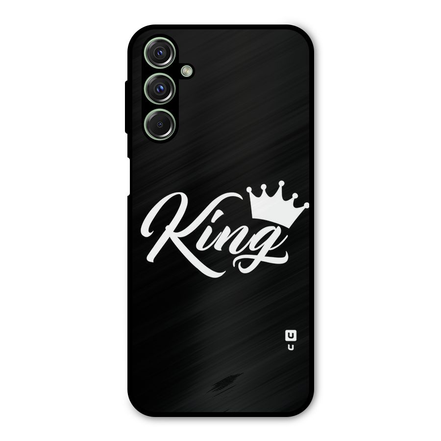 King Crown Typography Metal Back Case for Galaxy F34