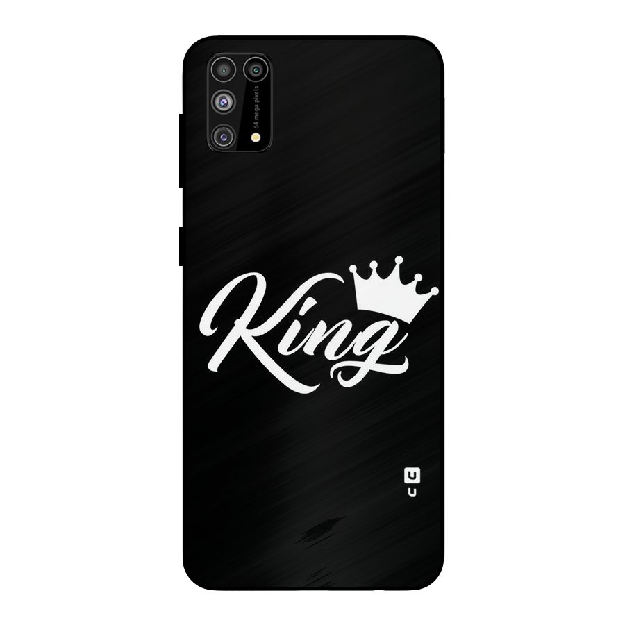 King Crown Typography Metal Back Case for Galaxy F41