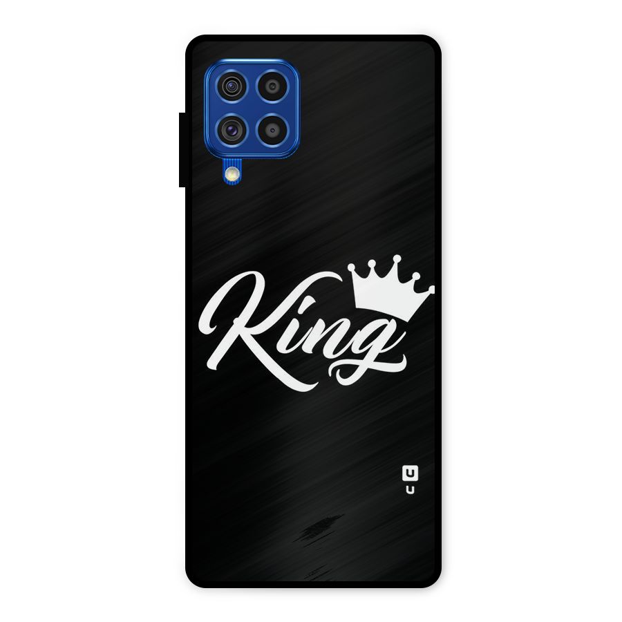 King Crown Typography Metal Back Case for Galaxy F62