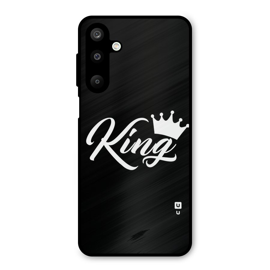King Crown Typography Metal Back Case for Galaxy M16