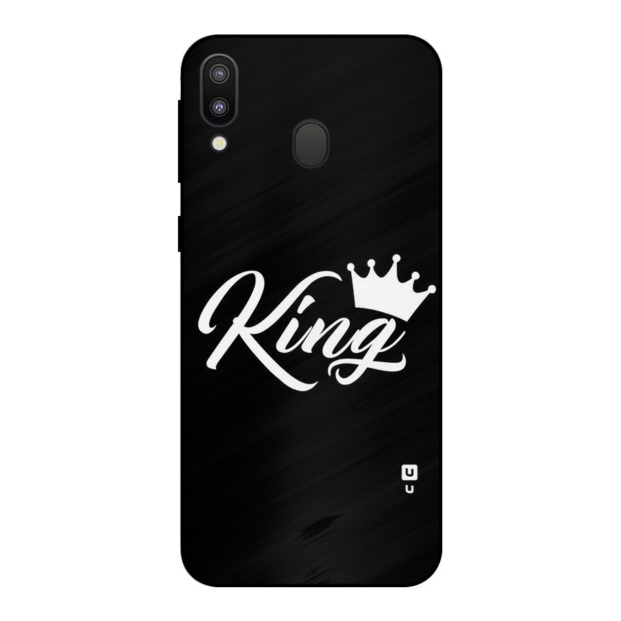 King Crown Typography Metal Back Case for Galaxy M20