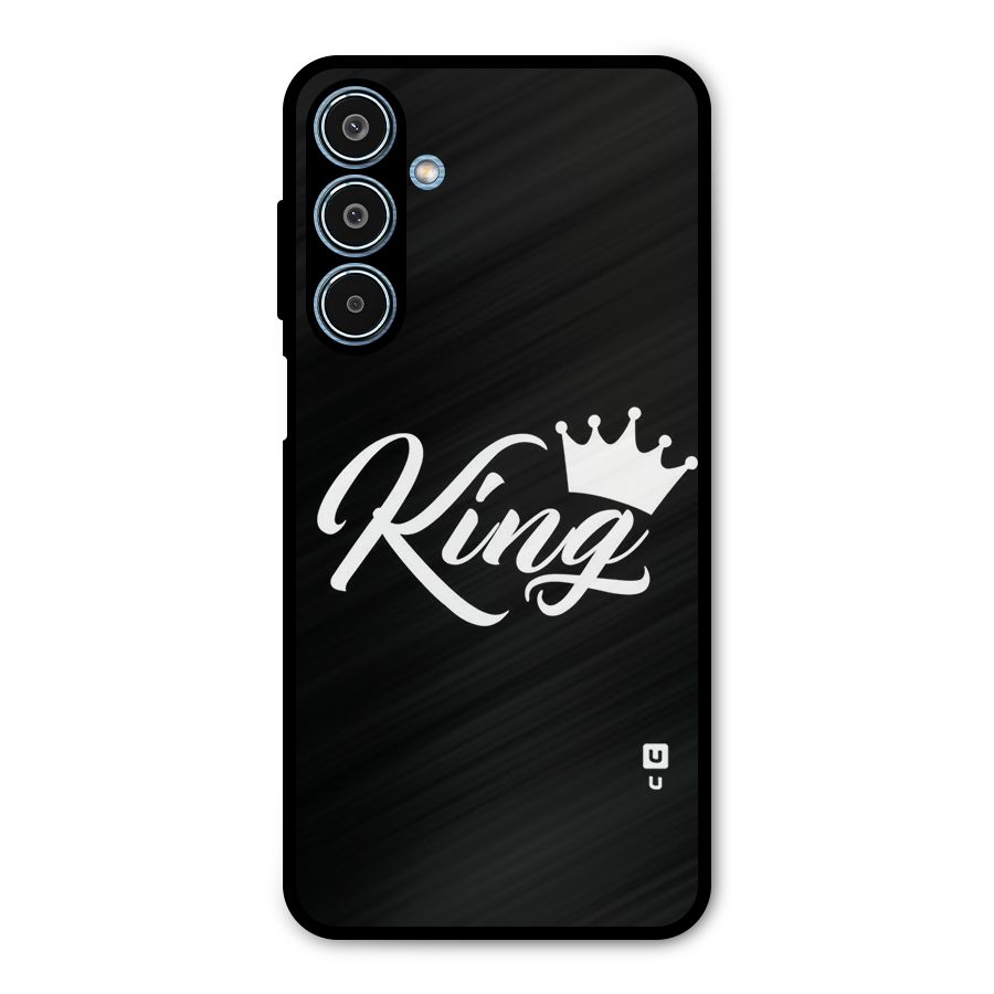 King Crown Typography Metal Back Case for Galaxy M35