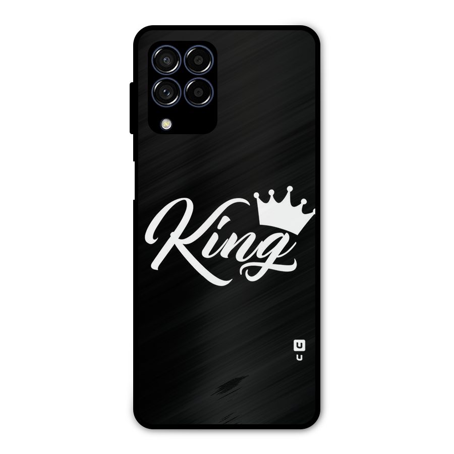 King Crown Typography Metal Back Case for Galaxy M53 5G