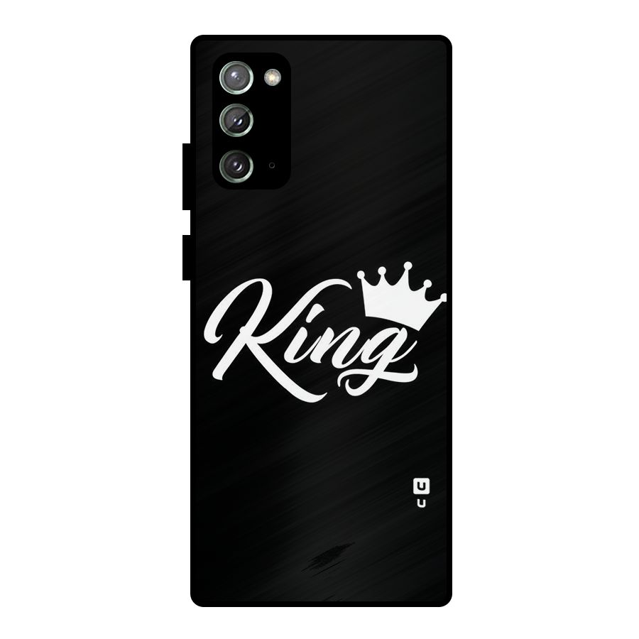 King Crown Typography Metal Back Case for Galaxy Note 20