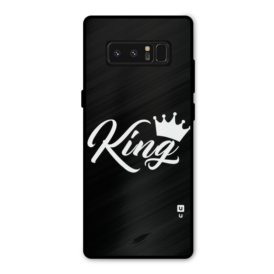 King Crown Typography Metal Back Case for Galaxy Note 8