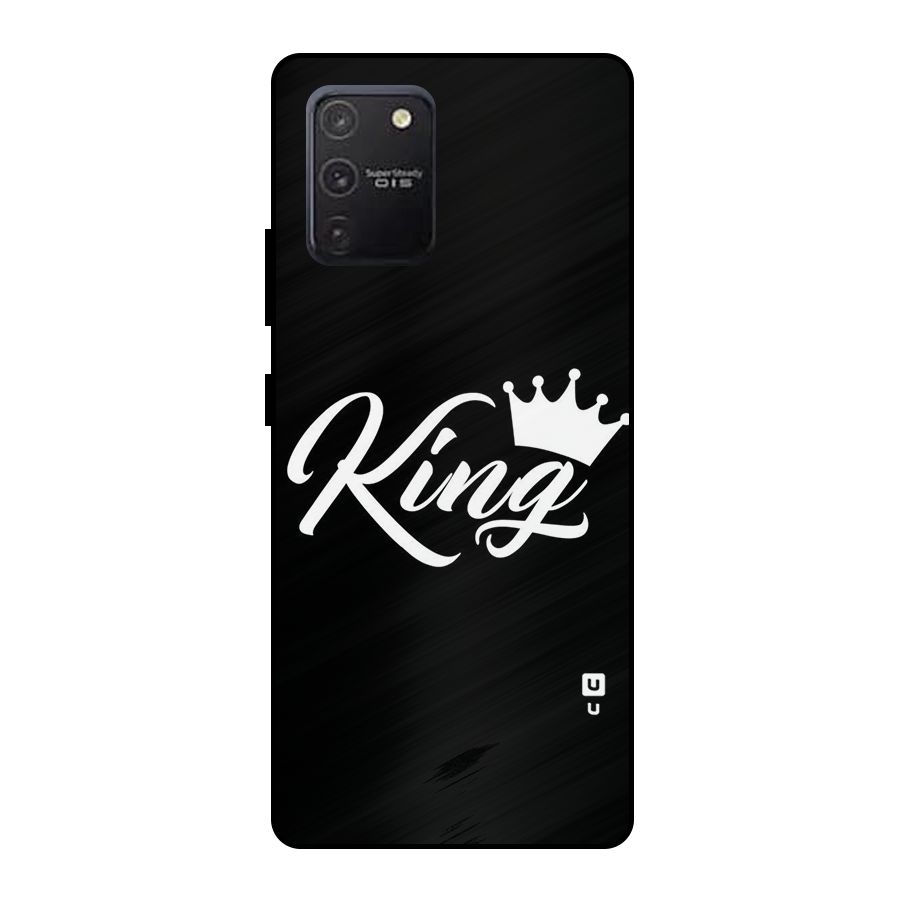 King Crown Typography Metal Back Case for Galaxy S10 Lite