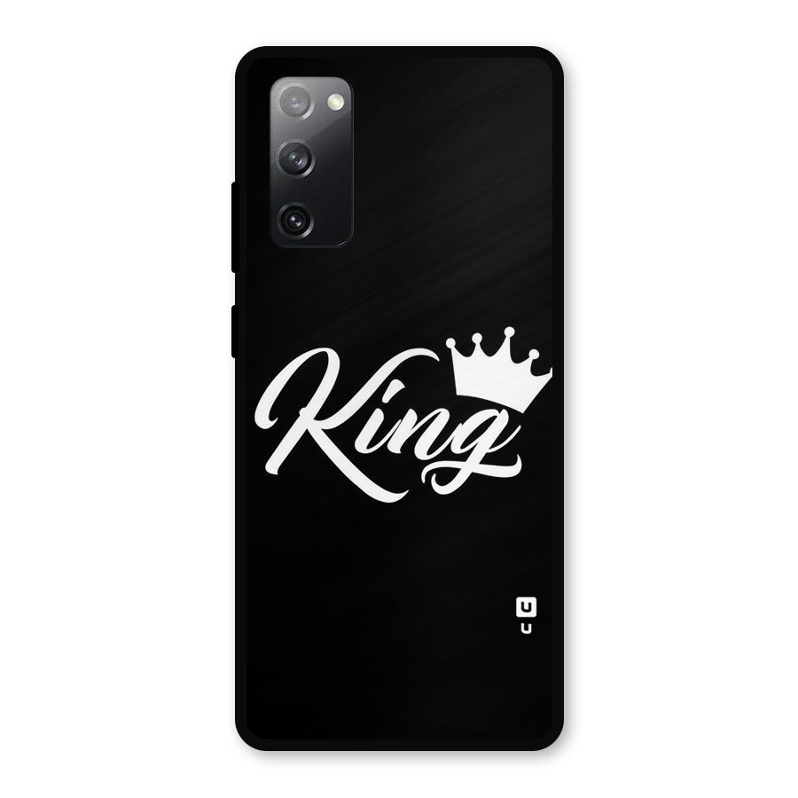 King Crown Typography Metal Back Case for Galaxy S20 FE 5G