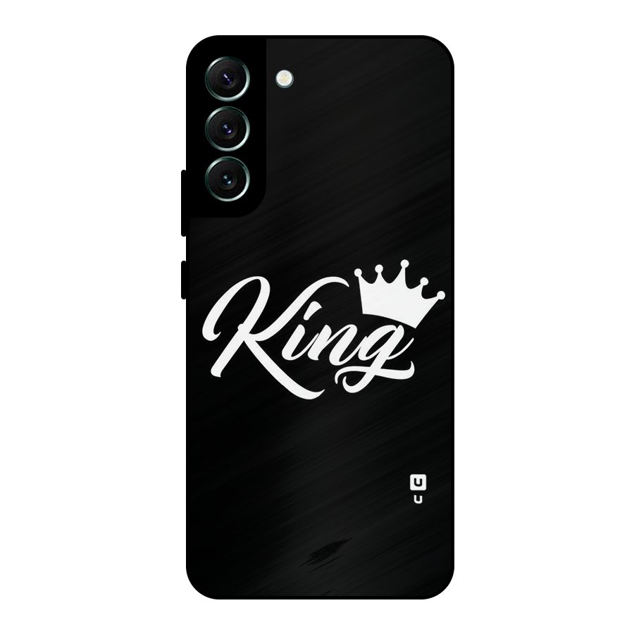 King Crown Typography Metal Back Case for Galaxy S22 Plus 5G