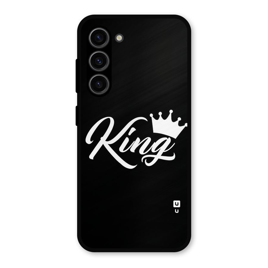 King Crown Typography Metal Back Case for Galaxy S23