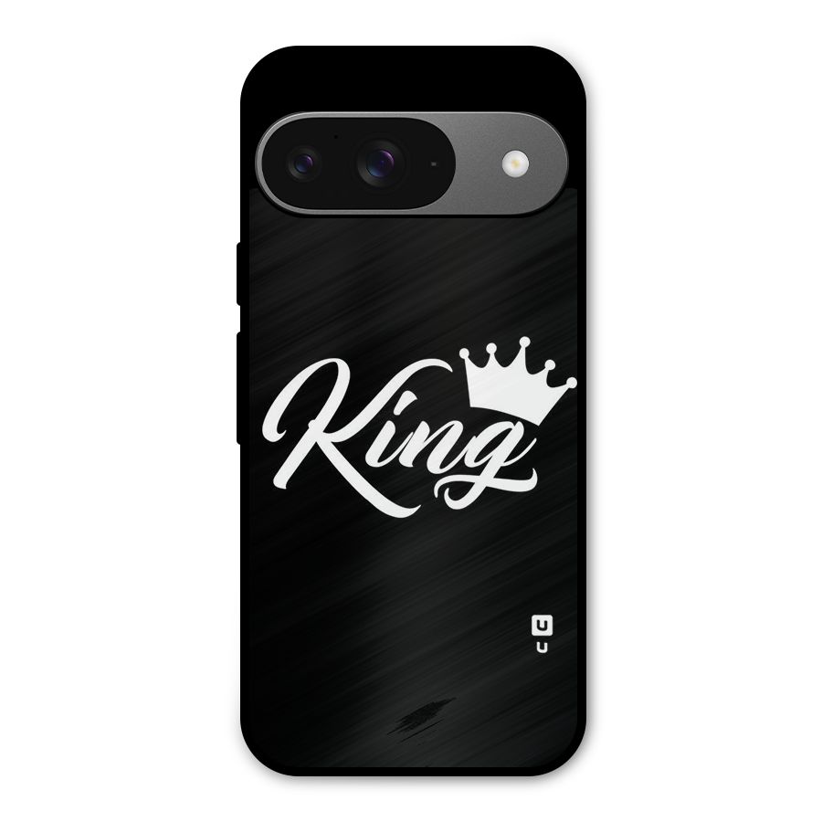 King Crown Typography Metal Back Case for Google Pixel 9
