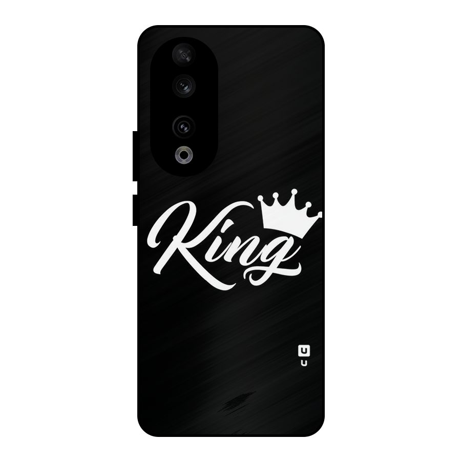 King Crown Typography Metal Back Case for Honor 90