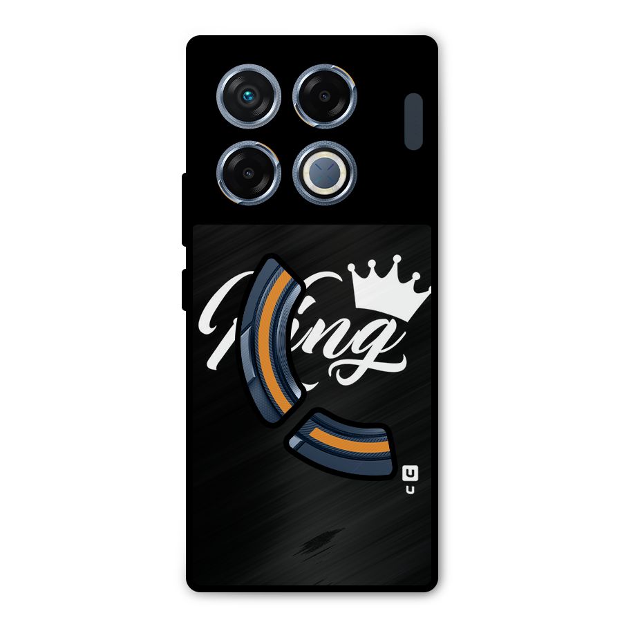 King Crown Typography Metal Back Case for Infinix GT 20 Pro