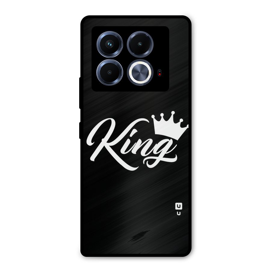King Crown Typography Metal Back Case for Infinix Note 40 5G