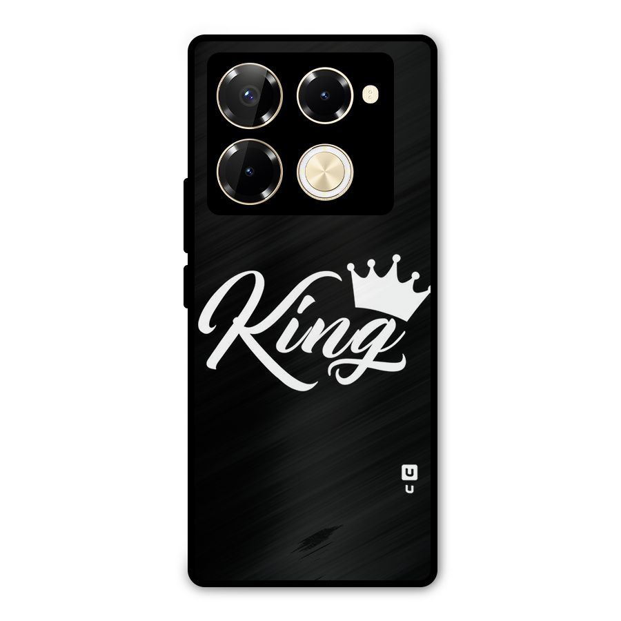 King Crown Typography Metal Back Case for Infinix Note 40 Pro Plus