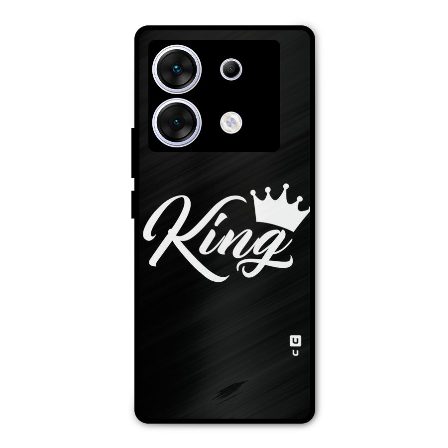 King Crown Typography Metal Back Case for Infinix Zero 30 5G