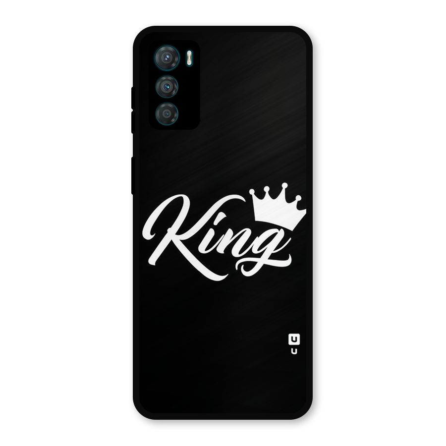 King Crown Typography Metal Back Case for Moto G42