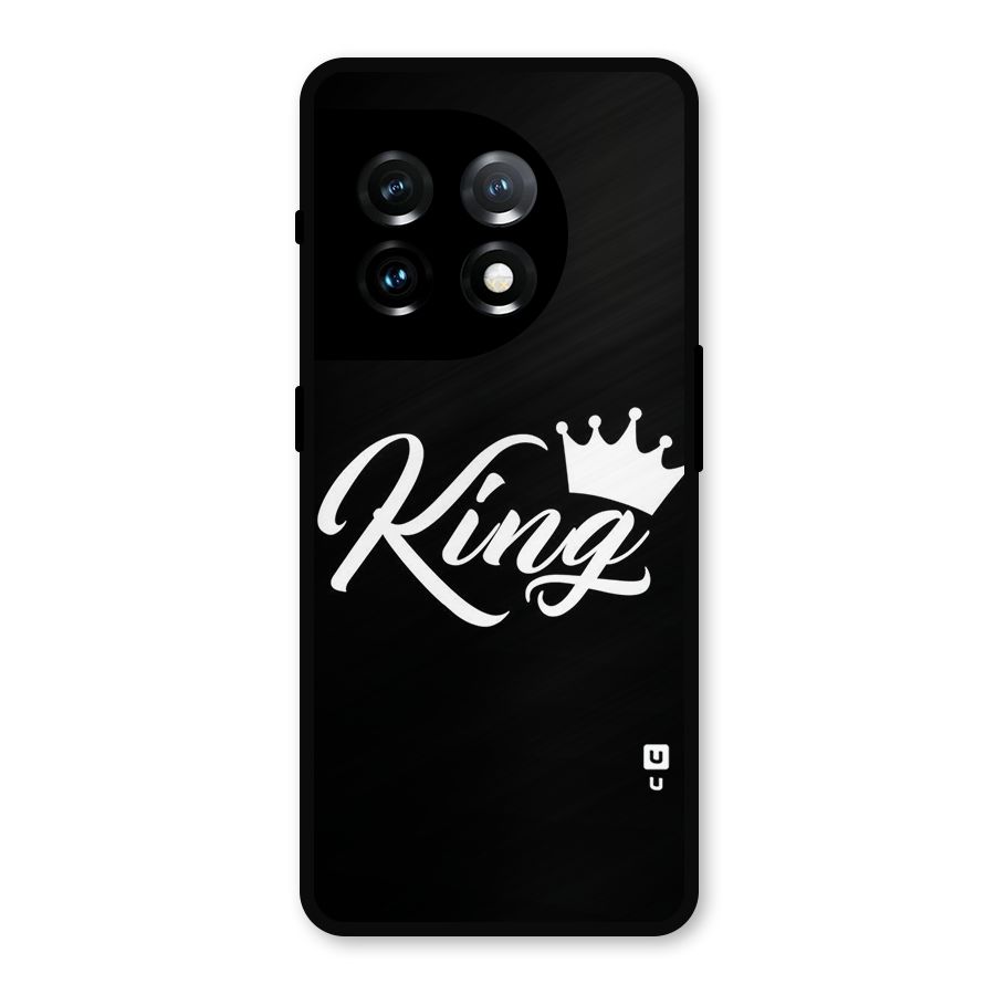 King Crown Typography Metal Back Case for OnePlus 11