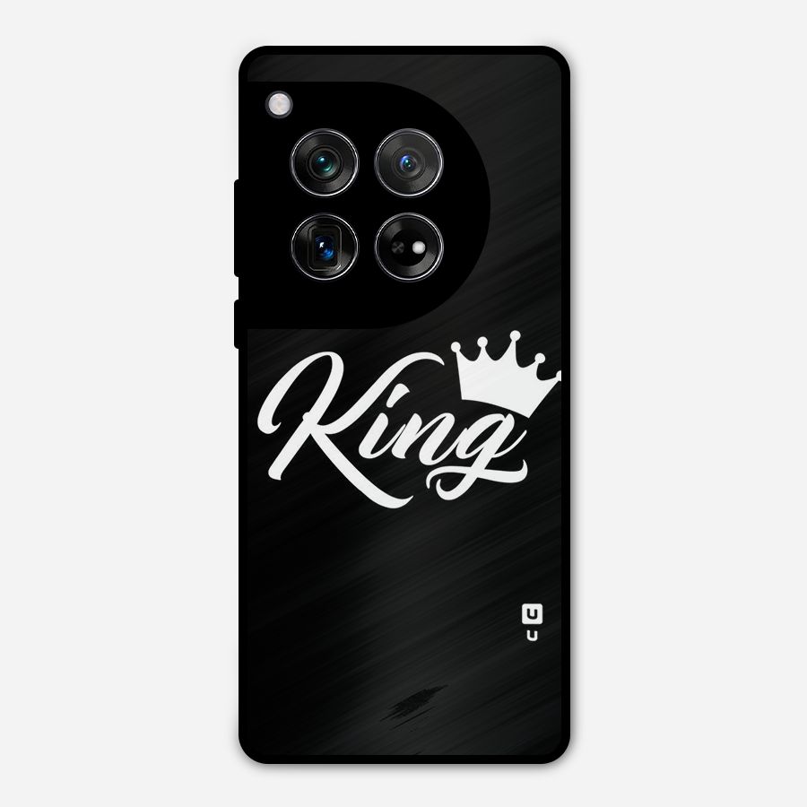 King Crown Typography Metal Back Case for OnePlus 12