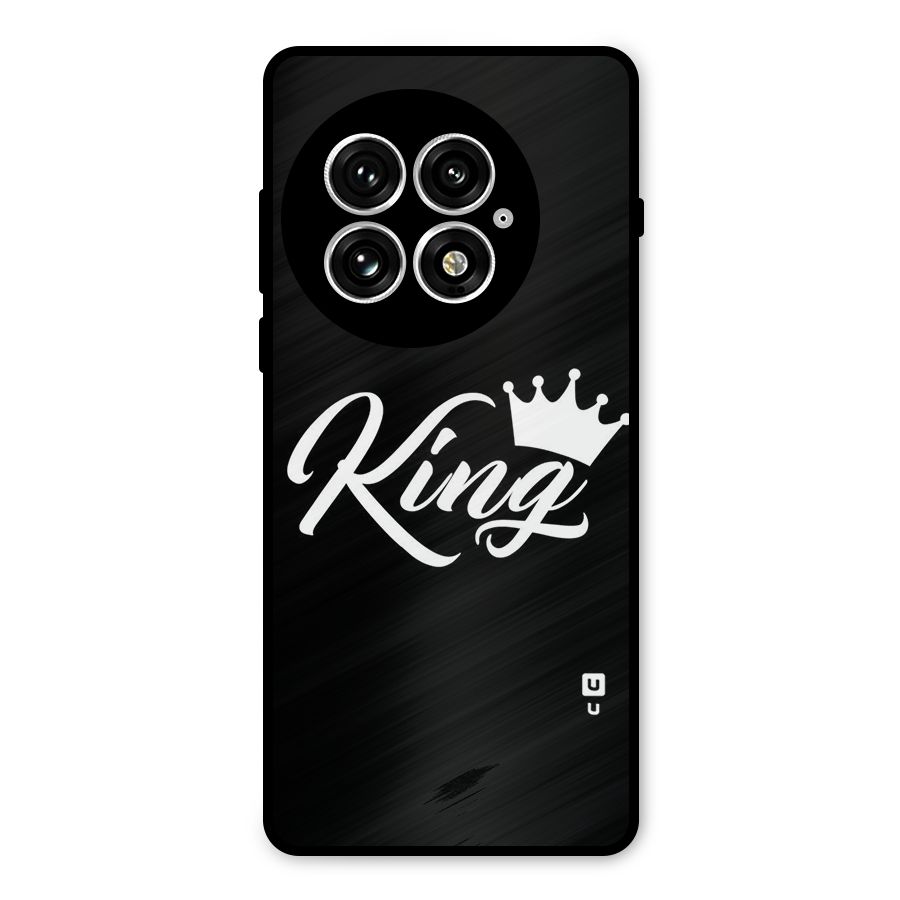King Crown Typography Metal Back Case for OnePlus 13