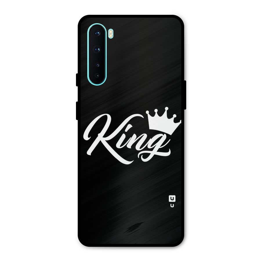 King Crown Typography Metal Back Case for OnePlus Nord
