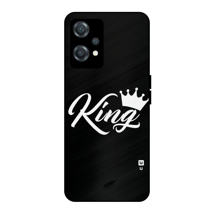 King Crown Typography Metal Back Case for OnePlus Nord CE 2 Lite 5G