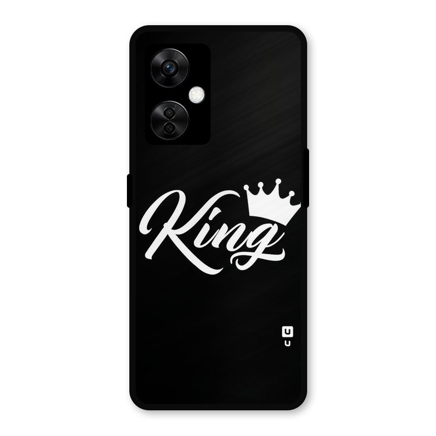 King Crown Typography Metal Back Case for OnePlus Nord CE 3 Lite