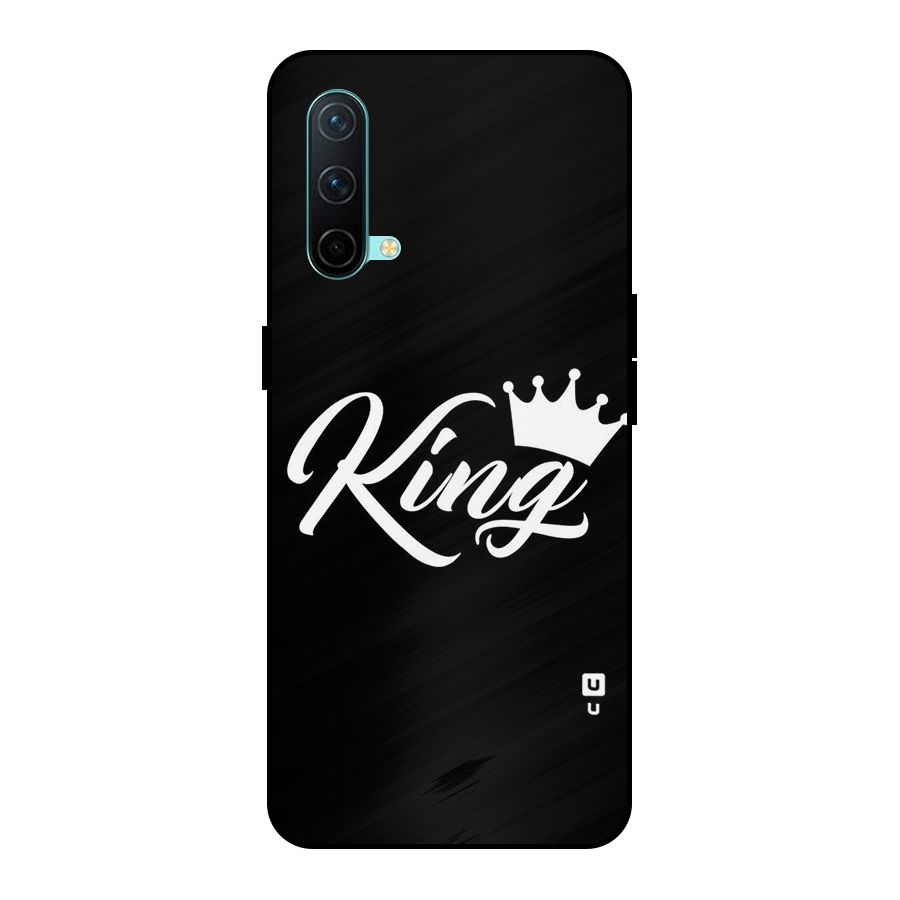 King Crown Typography Metal Back Case for OnePlus Nord CE 5G