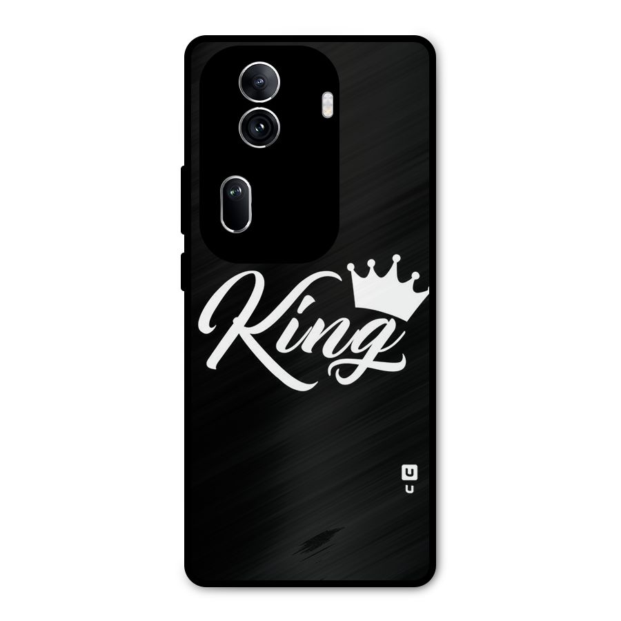 King Crown Typography Metal Back Case for Oppo Reno11 Pro 5G