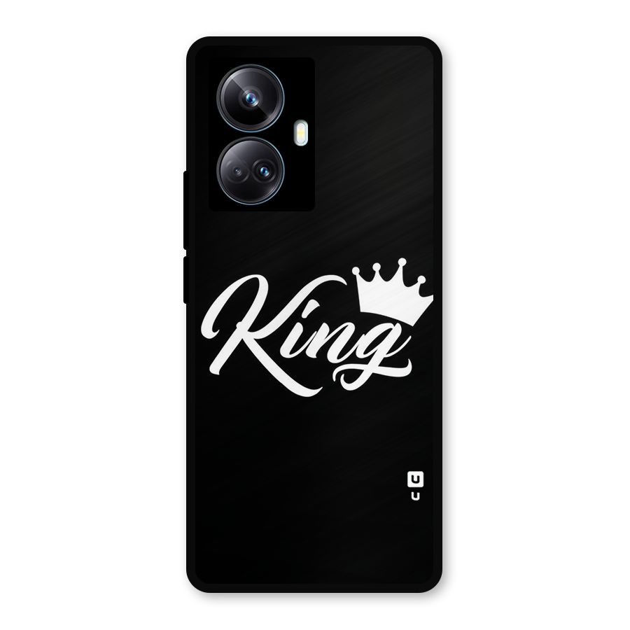 King Crown Typography Metal Back Case for Realme 10 Pro Plus