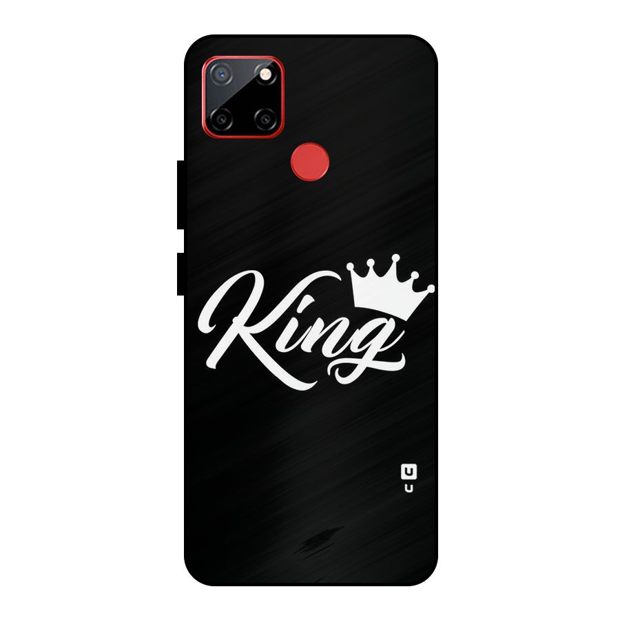 King Crown Typography Metal Back Case for Realme C12